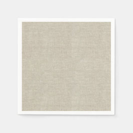 Guardanapo De Papel Rustic Beige Linen Impressa