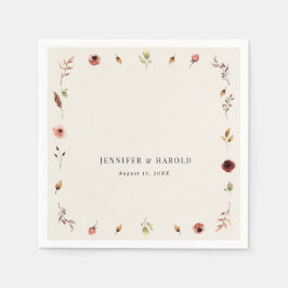 Guardanapo De Papel Rustic Boho Fall Selvagens Casamento ou Noivado