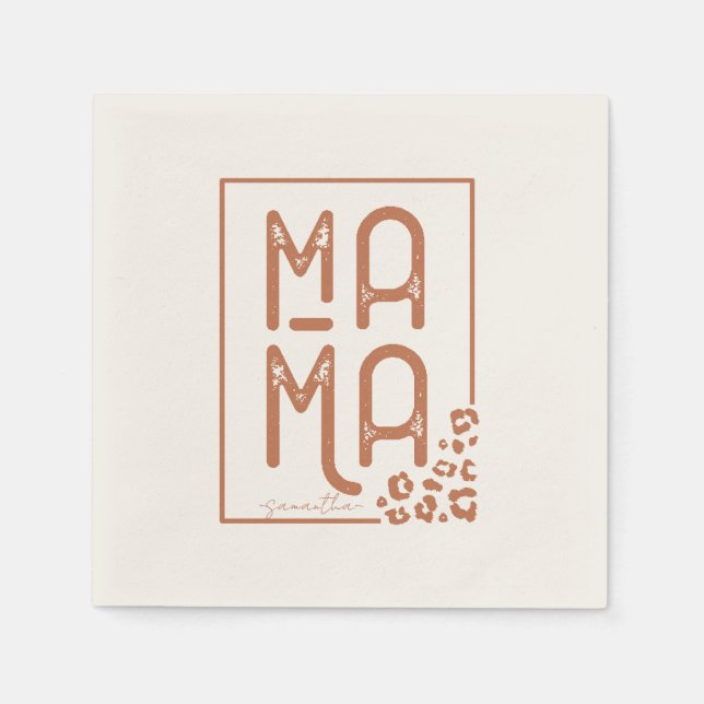 Guardanapo De Papel Rustic Boho Mama (Frente)