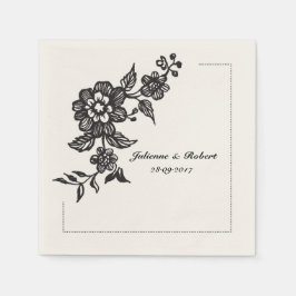 Guardanapo De Papel Rustic Chic Floral Wedktail Napkins
