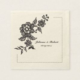 Guardanapo De Papel Rustic Chic Floral Wedktail Napkins