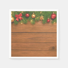 Guardanapo De Papel Rustic Christmas Paper Napkins – Festive Holiday
