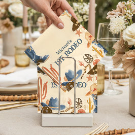 Guardanapo De Papel Rustic Cowboy Boots 1st Birthday