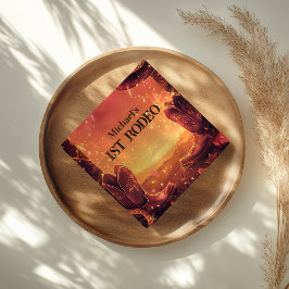 Guardanapo De Papel Rustic Cowboy Rodeo 1st Birthday