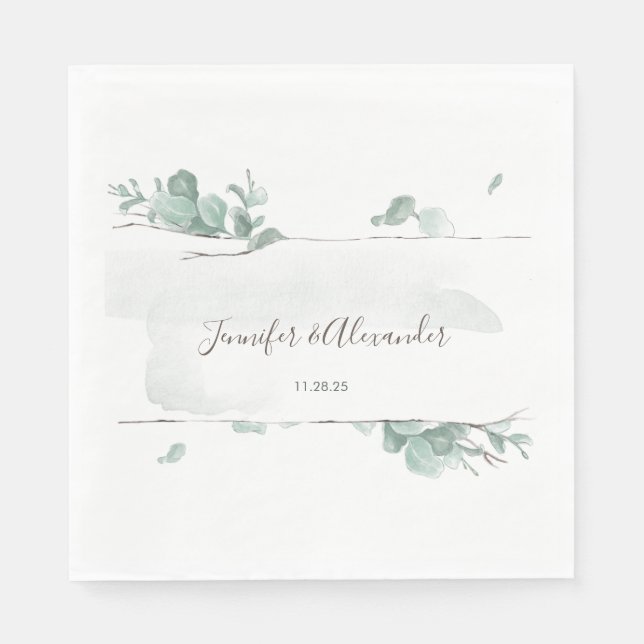 Guardanapo De Papel Rustic Eucalyptus (Frente)