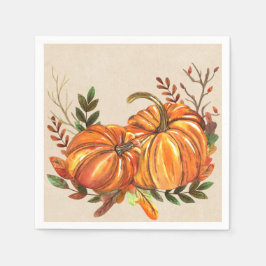 Guardanapo De Papel Rustic Fall Pumpkins