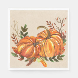 Guardanapo De Papel Rustic Fall Pumpkins