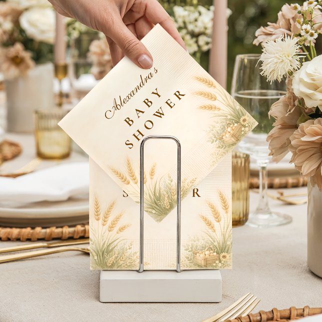 Guardanapo De Papel Rustic Farm Meadow Baby Shower (Criador carregado)
