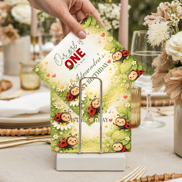 Guardanapo De Papel Rustic Floral Lady Bug 1st Birthday
