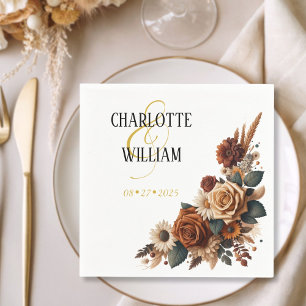 Guardanapo De Papel Rustic Floral Wedding