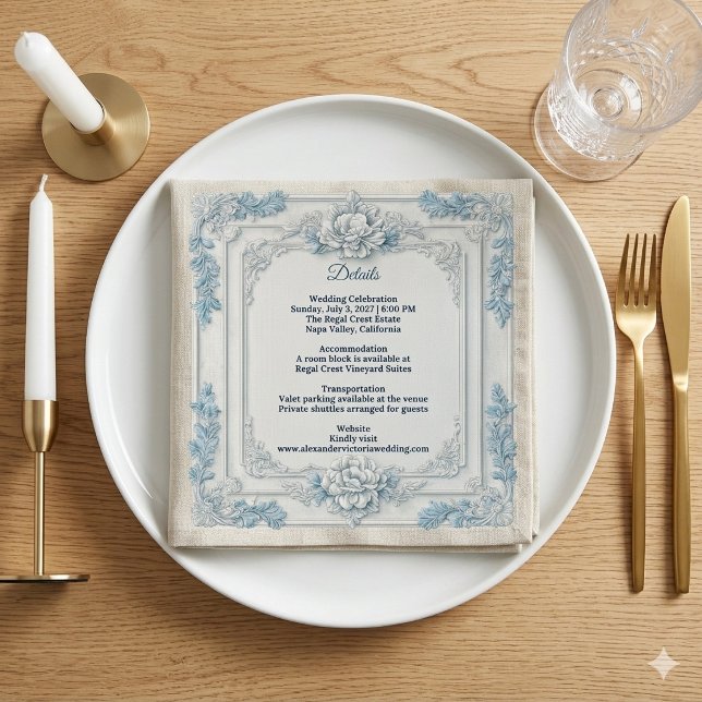 Guardanapo De Papel Rustic French Country Shabby Chic Decor White Blue (Rustic French Country Shabby Chic Decor White Blue Napkins)