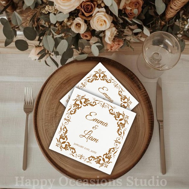 Guardanapo De Papel Rustic Mexican Wedding Napkins (Criador carregado)