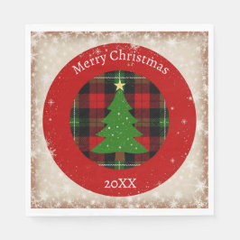 Guardanapo De Papel Rustic Plaid Snowflake