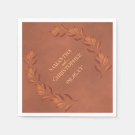 Guardanapo De Papel Rustic Terracotta Deixa Design Diagonal Casamento