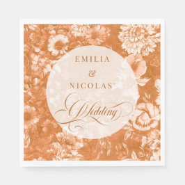 Guardanapo De Papel Rustic Terracotta Floral Wedding