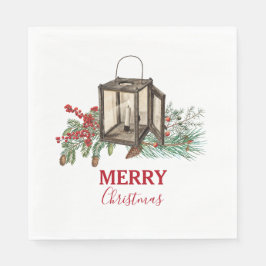 Guardanapo De Papel Rustic Watercolor - Lanterna Pine Berries