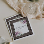 Guardanapo De Papel Rustic Watercolor Succulent Floral<br><div class="desc">Os guardanapos de casamentos personalizados por chic country, com um fundo de celeiro de madeira rústico, uma tela de canto suculenta e um modelo de texto elegante. Clique no botão "Personalizar" para personalização adicional deste modelo. Você poderá modificar todo o texto, inclusive o estilo, as cores e os tamanhos. Você...</div>