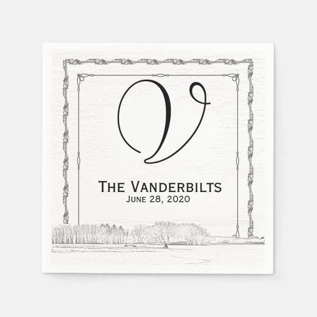 Guardanapo De Papel Rustic Winter Wonderland Wedkins (Frente)