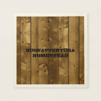 Guardanapo De Papel Rustic Wood Slats Nome Personalizável