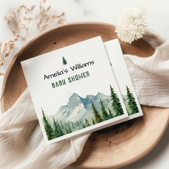 Guardanapo De Papel Rustic Woodland Chá de fraldas Napkins (Criador carregado)