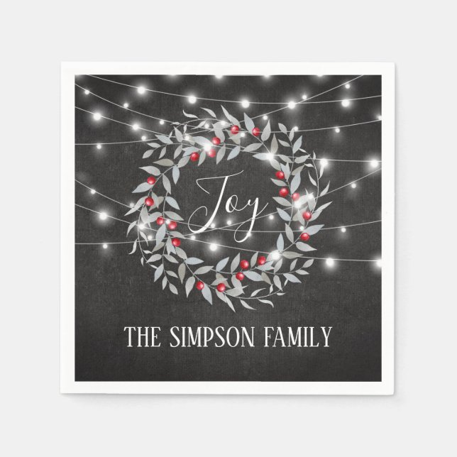 Guardanapo De Papel Rústica Alegria FestivaCorrida de Natal (Frente)