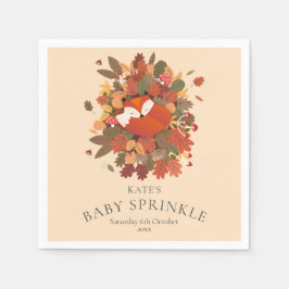 Guardanapo De Papel Rústica Woodland Fox Cub Bebê Sprinkle / Chá