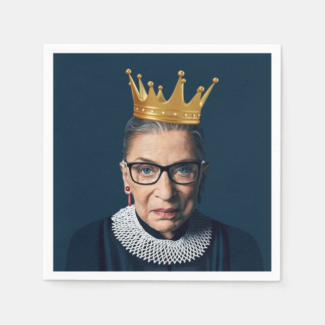 Guardanapo De Papel Ruth Bader Ginsburg Dourada Crown (Frente)