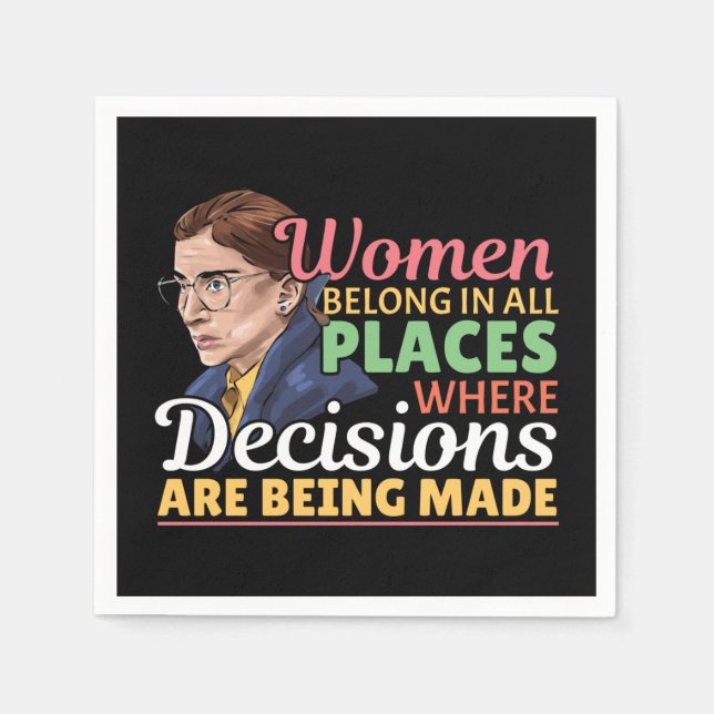Guardanapo De Papel Ruth Bader Ginsburg Juiz Feminista (Frente)