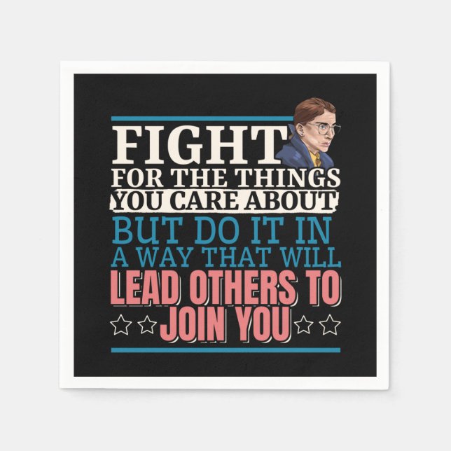 Guardanapo De Papel Ruth Bader Ginsburg leva outros a se juntar a você (Frente)