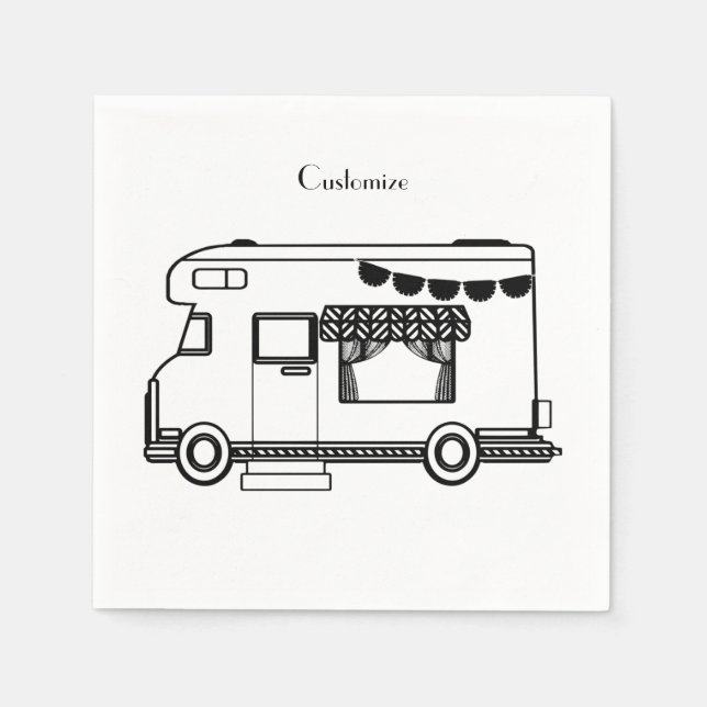 Guardanapo De Papel RV Camper Caravan Thunder_Cove (Frente)