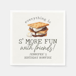 Guardanapo De Papel S’mores Fall Bonfire Outdoor Birthday Party