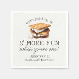 Guardanapo De Papel S’mores Fall Bonfire Outdoor First Birthday