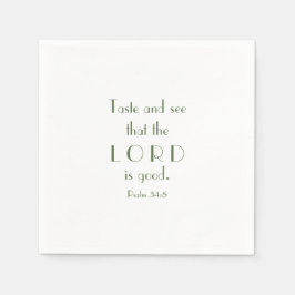 Guardanapo De Papel Saber e ver o Senhor é bom | Troca de cookies