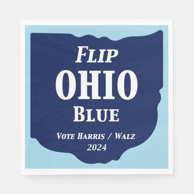 Guardanapo De Papel Sacudir Ohio Blue em 2024 (Frente)