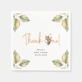 Guardanapo De Papel Safari Chá de fraldas Neutro de Gênero