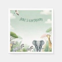Safari Jungle Napkins para o Aniversário das Crian