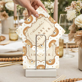 Guardanapo De Papel Safari Lion Neutral Baby Shower