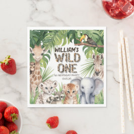 Guardanapo De Papel Safari Pensava Que Animais Da Selva Deixavam Um pr