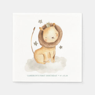 Guardanapo De Papel Safari Watercolor Aniversário de criança