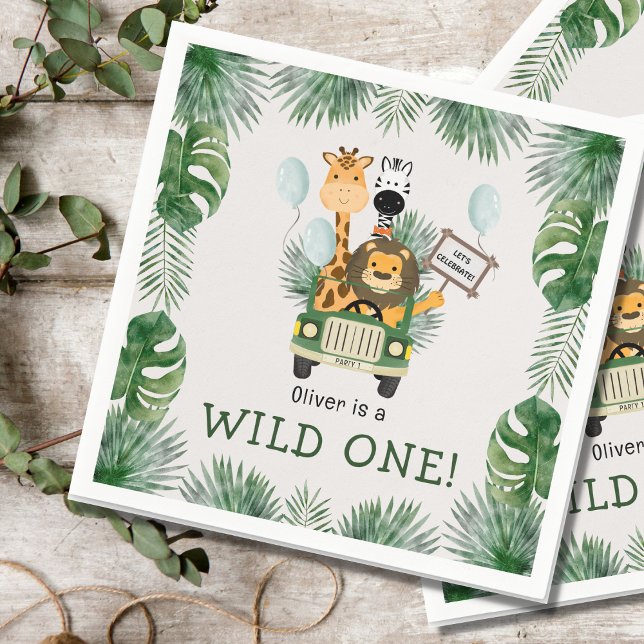 Guardanapo De Papel Safari Wild One Party Paper Napkin (Criador carregado)