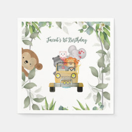 Guardanapo De Papel Safari Wild One primeiro aniversario Boy