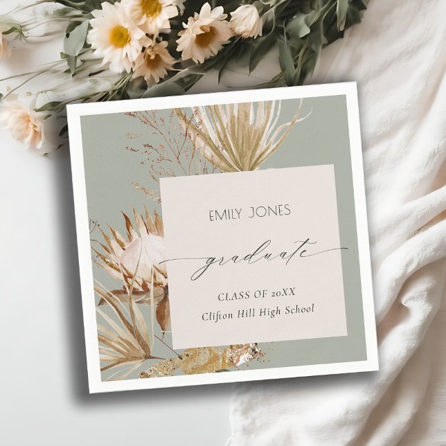 Guardanapo De Papel Saga Green Protea Seca Palm Forte Graduação de Fot (Criador carregado)