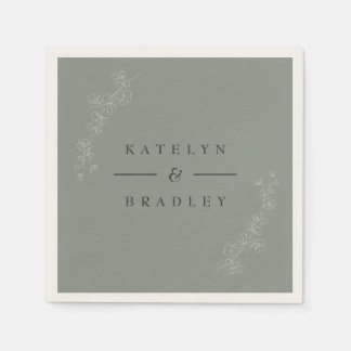 Guardanapo De Papel Sage Dream Weding Napkins