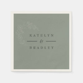 Guardanapo De Papel Sage Dream Weding Napkins