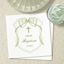 Sage Green Arco Crest Baptism