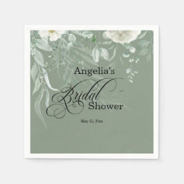 Guardanapo De Papel Sage Green Bridal Shower