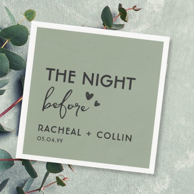 Guardanapo De Papel Sage Green Chic Simples Janto de Ensaio Moderno (Criador carregado)