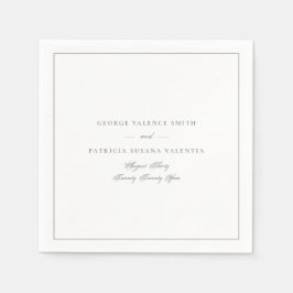 Guardanapo De Papel Sage Green Elegant Calliografia Enquadrada Casamen