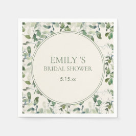 Guardanapo De Papel Sage Green Eucalyptus deixa Chá de panela