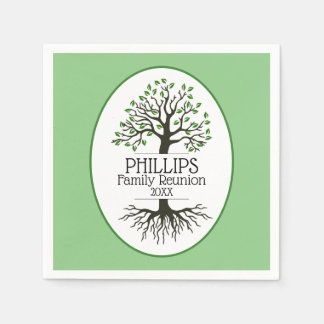 Guardanapo De Papel Sage Green Family Tree Family